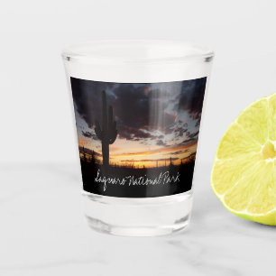 Verre A Shot Saguaro Sunset III Arizona Desert Paysage