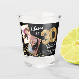 Verre A Shot Salutations aux années 30e anniversaire 2 Photo
