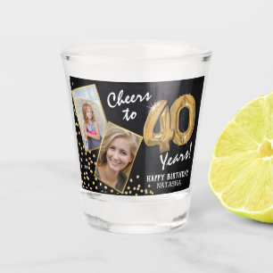 Verre A Shot Salutations aux années 40e anniversaire 2 Photo
