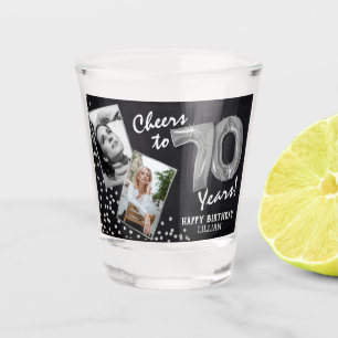 Verre A Shot Salutations aux années 70e anniversaire 2 Photo