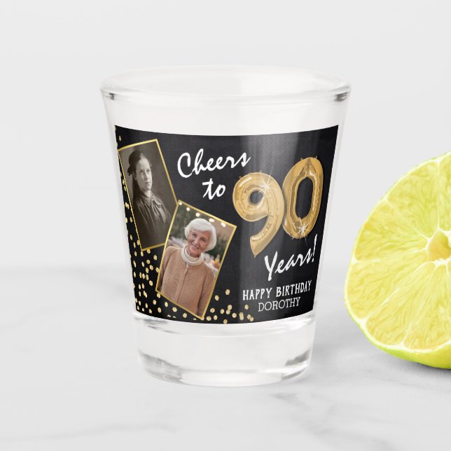 Verre A Shot Salutations aux années 90e anniversaire 2 Photo (Devant)
