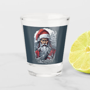 Verre A Shot Samurai Père Noël Warrior Christmas Art Cadeau