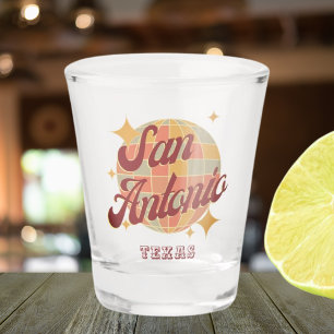 Verre A Shot San Antonio City Texas Retro Vintage