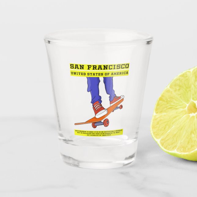 Verre A Shot San Francisco, USA Patinage (Devant)