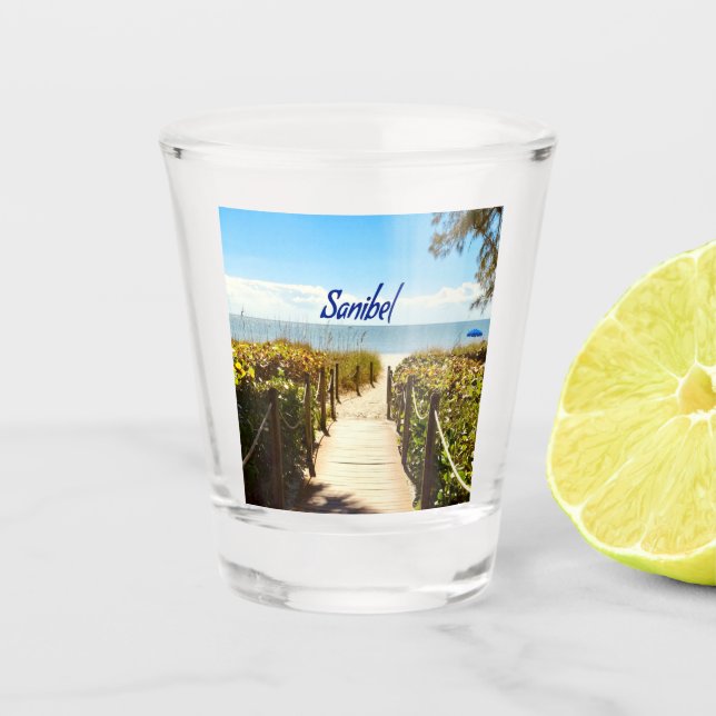 Verre A Shot Sanibel Island Floride Plage Océan (Devant)