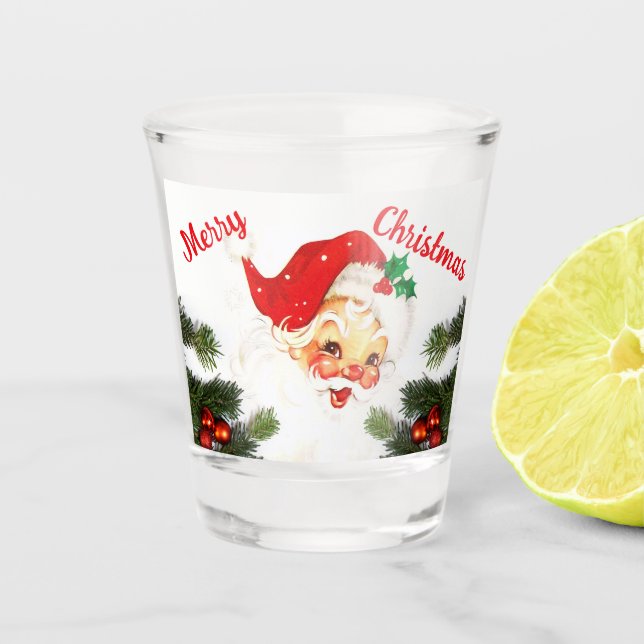 Verre A Shot Santa Claus Joyeux Noël Party Vitre prise (Devant)