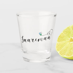 Verre A Shot Saremaa, Coeur Drapeau, Estonie