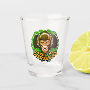 Verre A Shot Sauvez Les Gorillas - Citation De Sensibilisation