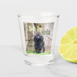 Verre A Shot Sauvez les gorilles
