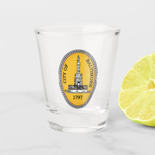 Verre A Shot Sceau de la ville de Baltimore, Maryland