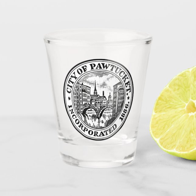 Verre A Shot Sceau de Pawtucket, Rhode Island (Devant)