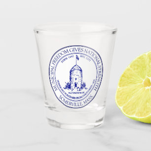 Verre A Shot Sceau de Somerville, Massachusetts