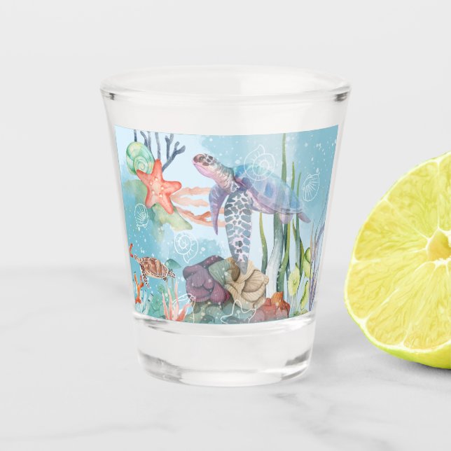 Verre A Shot Scène sous-marine (Devant)