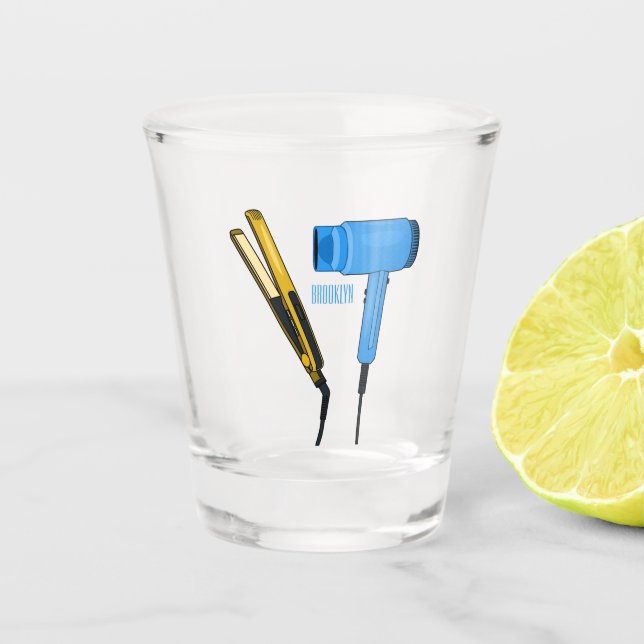 Verre A Shot Sèche-cheveux & lisseuse-cheveux illustration (Devant)