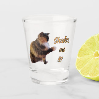 Verre A Shot Secouons-nous la patte, chat calico ?