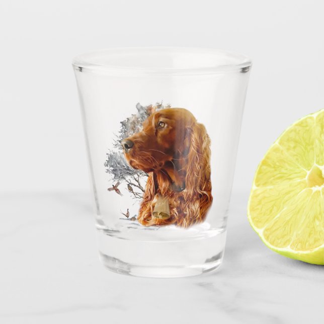 Verre A Shot Séparateur irlandais avec faisan (Devant)