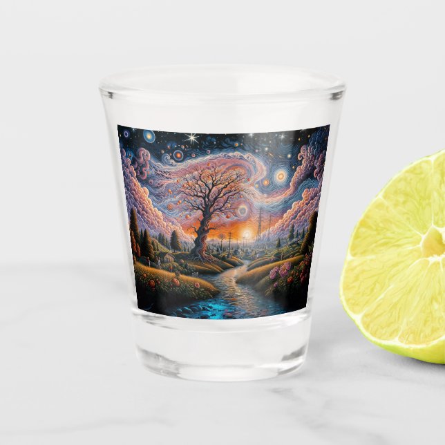 Verre A Shot "Sérénité cosmique" (Devant)