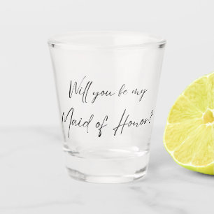 Verre A Shot Serez-vous ma servante d'honneur ? Proposition MOH