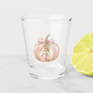 Verre A Shot Shabby Chic Rose Floral Citrouille Coquette Automn
