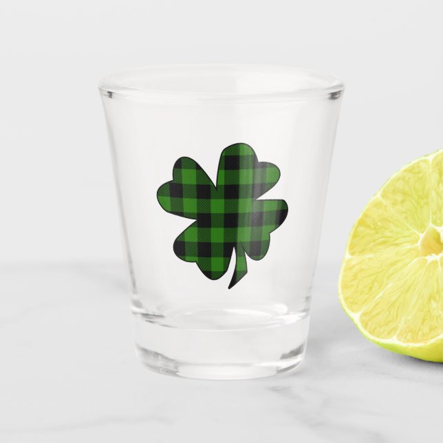 Verre A Shot Shamrock Plaid Buffalo Vert (Devant)