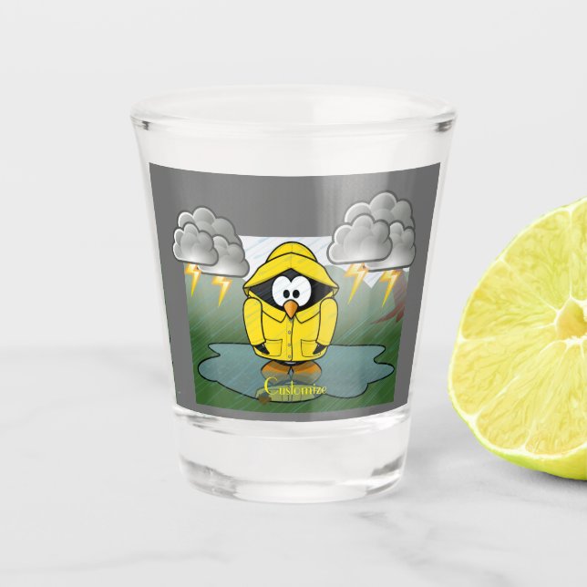 Verre A Shot Shivering Rainy Day Penguin Thunder_Cove (Devant)