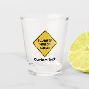Verre A Shot Signal Diamant d'avertissement personnalisé