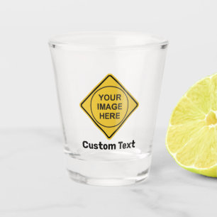Verre A Shot Signal Diamant d'avertissement personnalisé
