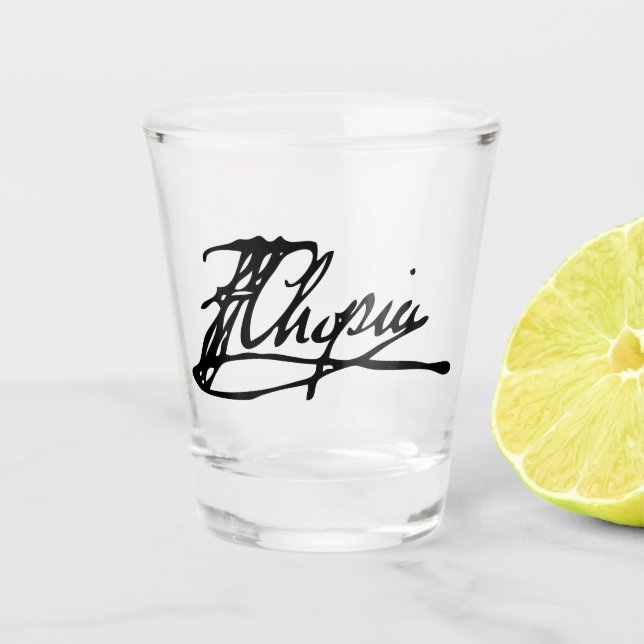 Verre A Shot Signature de Frédéric Chopin (Devant)