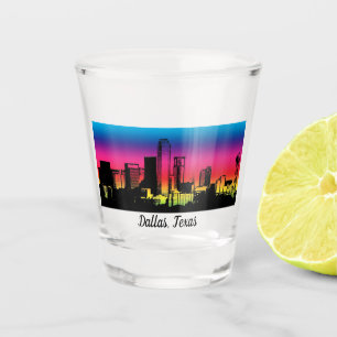 Verre A Shot Silhouette colorée de Dallas