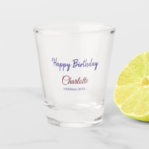 Verre A Shot SIMPLE MINIMAL.CUTIE AJOUTEZ NOM BÉBÉ joyeux anniv
