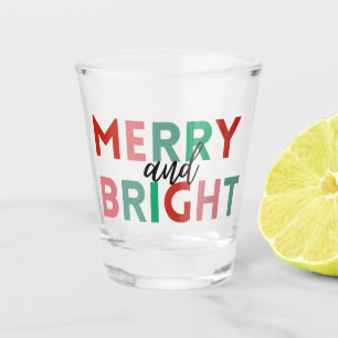 Verre A Shot Simple moderne Merry & Bright Colorée Typographie