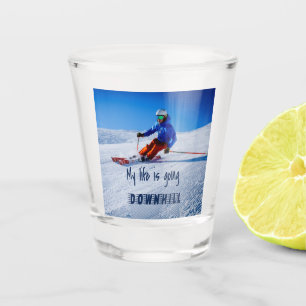 Verre A Shot Ski de descente Funny Motivational Snow Ski