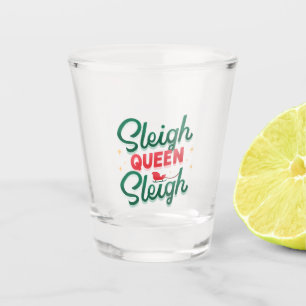 Verre A Shot Sleigh queen traîneau noël