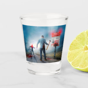 Verre A Shot SlipperyJoe's heureux Halloween yeux brillants zom