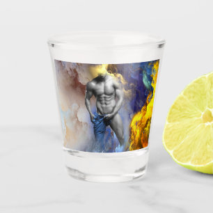 Verre A Shot SlipperyJoe's musculaire physique chemise vapeur