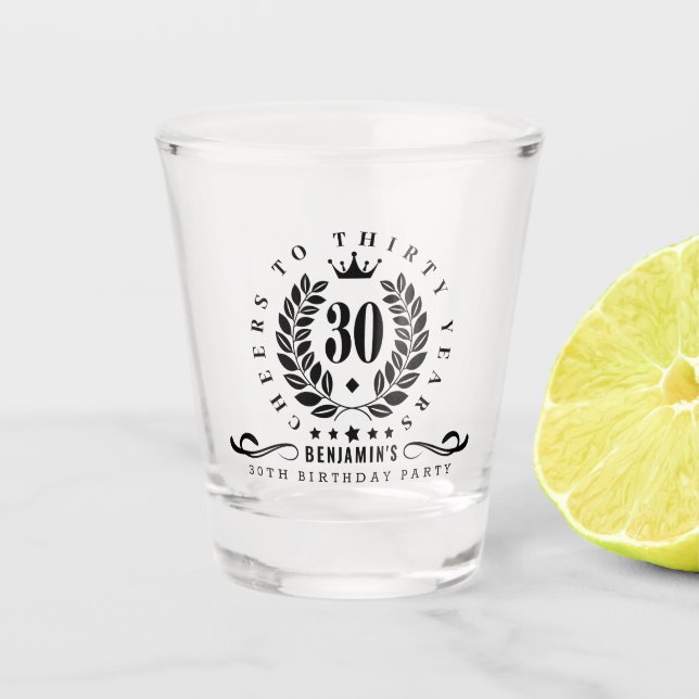 Verre A Shot Soirée de 30 ans personnalisée 30e anniversaire (Devant)