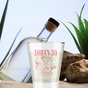 Verre A Shot Soirée Trente-Trente Anniversaire Pink Personnalis