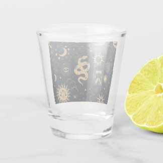 Verre A Shot Soleil et Lune - Astronomie Witch