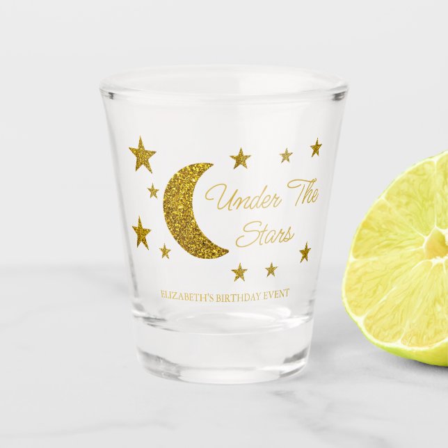 Verre A Shot Sous les étoiles Anniversaire (Devant)