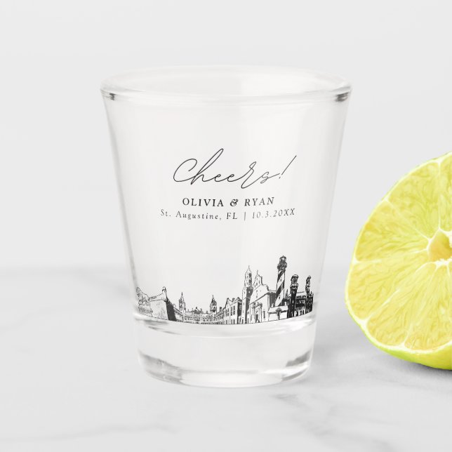 Verre A Shot St Augustine Mariage Favoriser les encouragements  (Devant)
