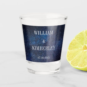 Verre A Shot Starry Night Sky Galaxy Mariage élégant