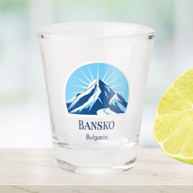 Verre A Shot Station de ski Bansko Bulgarie souvenir (Créateur téléchargé)