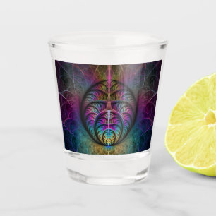 Verre A Shot Structures vives Art Abstrait coloré Fractal