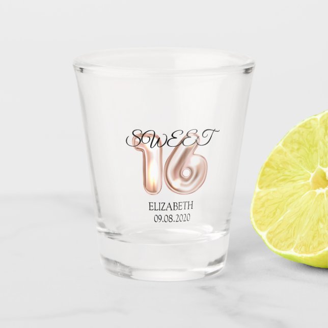 Verre A Shot Sweet 16 Rose Gold (Devant)