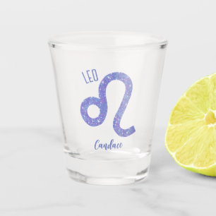 Verre A Shot Symbole d'astrologie Leo Personnalisé Anniversaire