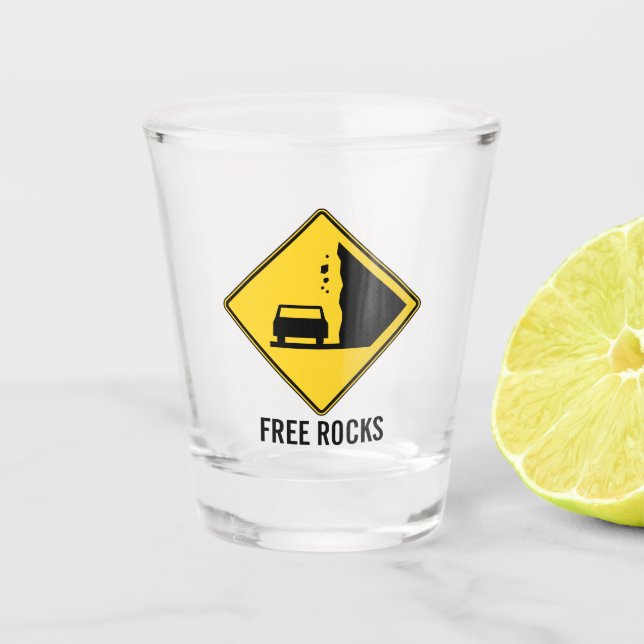 Verre A Shot Symbole de la route Free Rocks (Devant)
