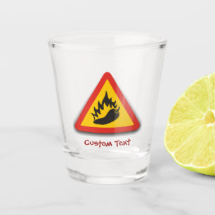 Verre A Shot Symbole de poivre chaud