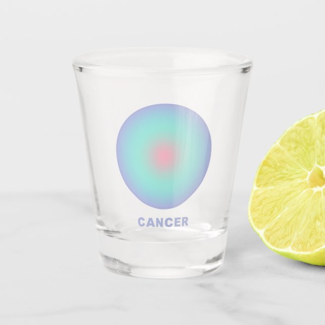 Verre A Shot Symbole du cancer Zodiaque Dégradé (Devant)