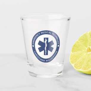 Verre A Shot Symbole EMT personnalisé Technicien Médicale d'urg