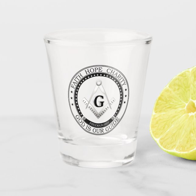 Verre A Shot Symbole franc-maçonnerie (Devant)
